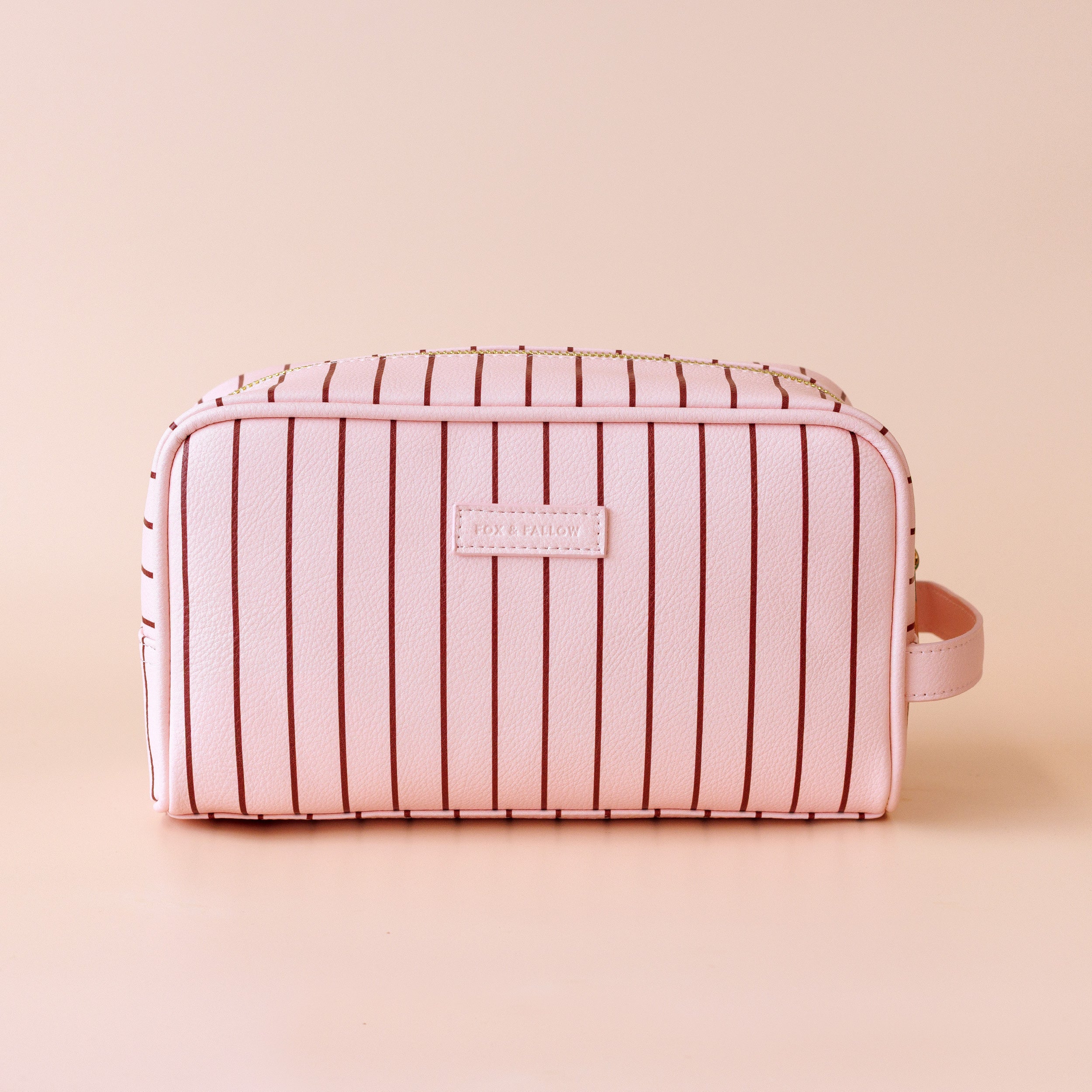 Rosé Pinstripe Wash Bag - PRE-ORDER (MARCH)