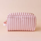 Rosé Pinstripe Wash Bag - PRE-ORDER (MARCH)