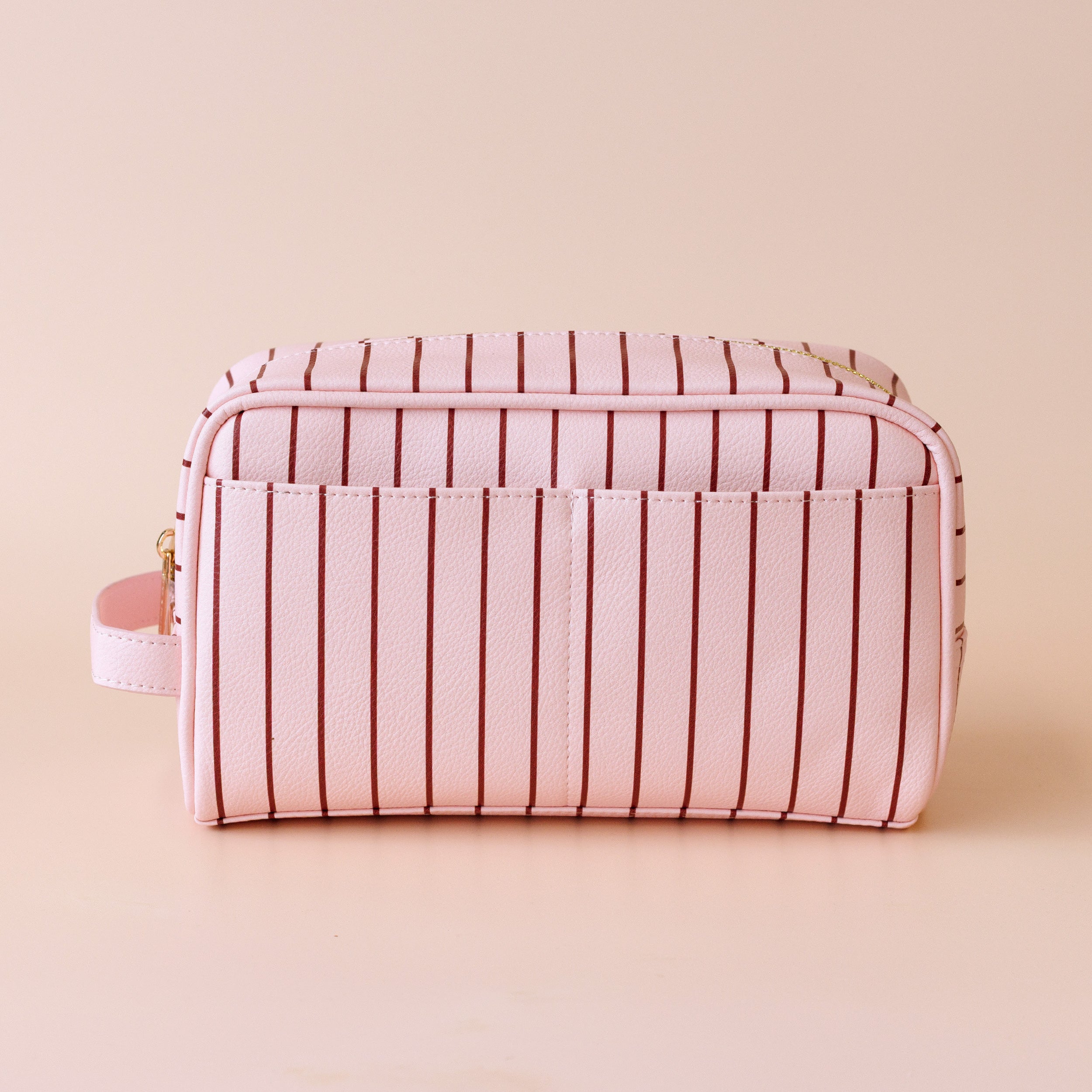Rosé Pinstripe Wash Bag - PRE-ORDER (MARCH)