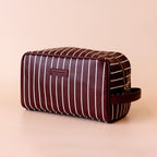 Merlot Pinstripe Wash Bag - PRE-ORDER (APRIL)