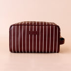 Merlot Pinstripe Wash Bag - PRE-ORDER (APRIL)