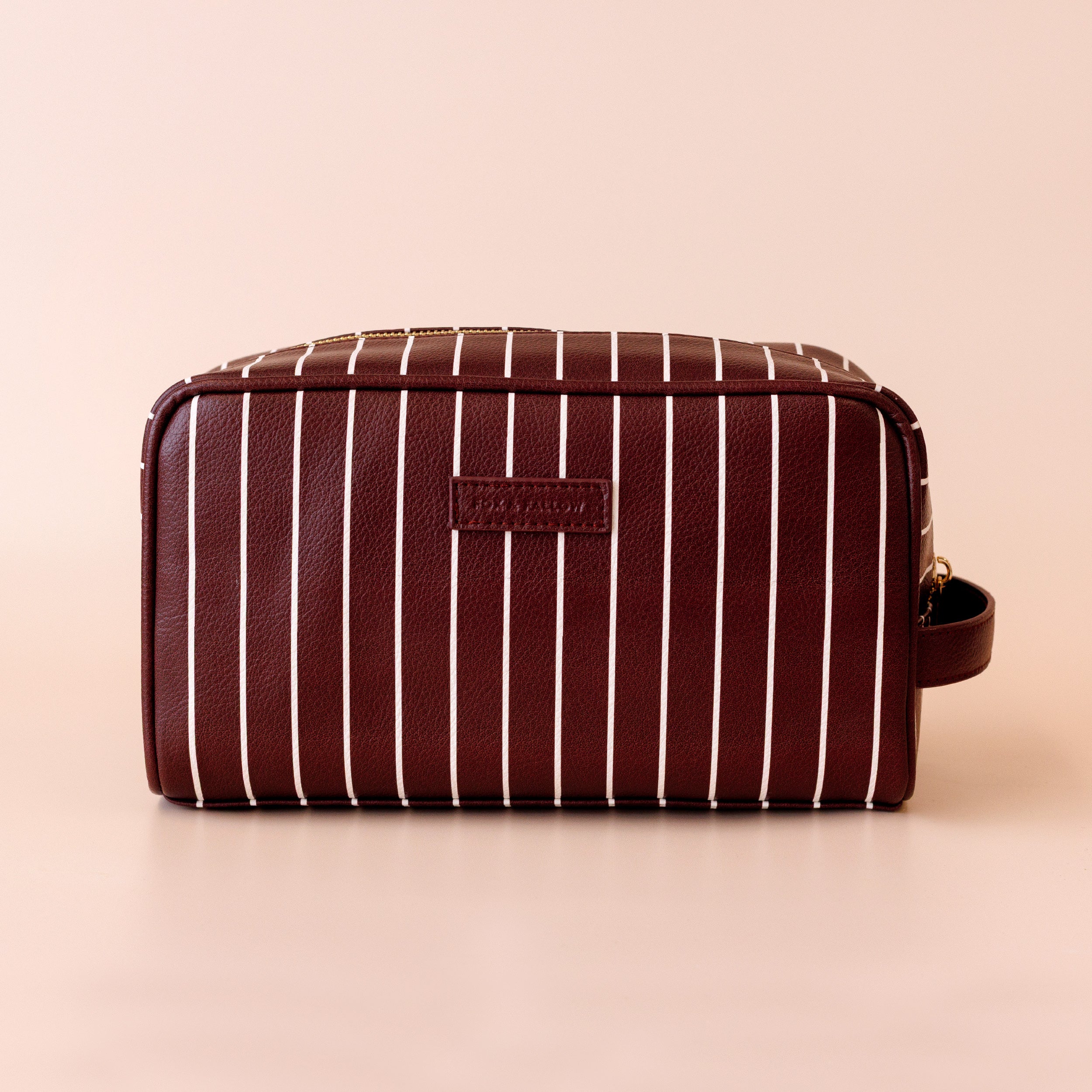 Merlot Pinstripe Wash Bag - PRE-ORDER (MARCH)