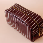 Merlot Pinstripe Wash Bag - PRE-ORDER (APRIL)