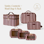 Vanity, Cosmetic + Wash Bag 4-Pack Bundle