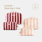 Cosmetic + Wash Bag 4-Pack Bundle