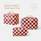 Vanity, Cosmetic + Wash Bag 3-Pack Bundle