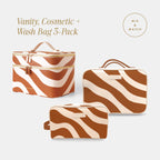 Vanity, Cosmetic + Wash Bag 3-Pack Bundle