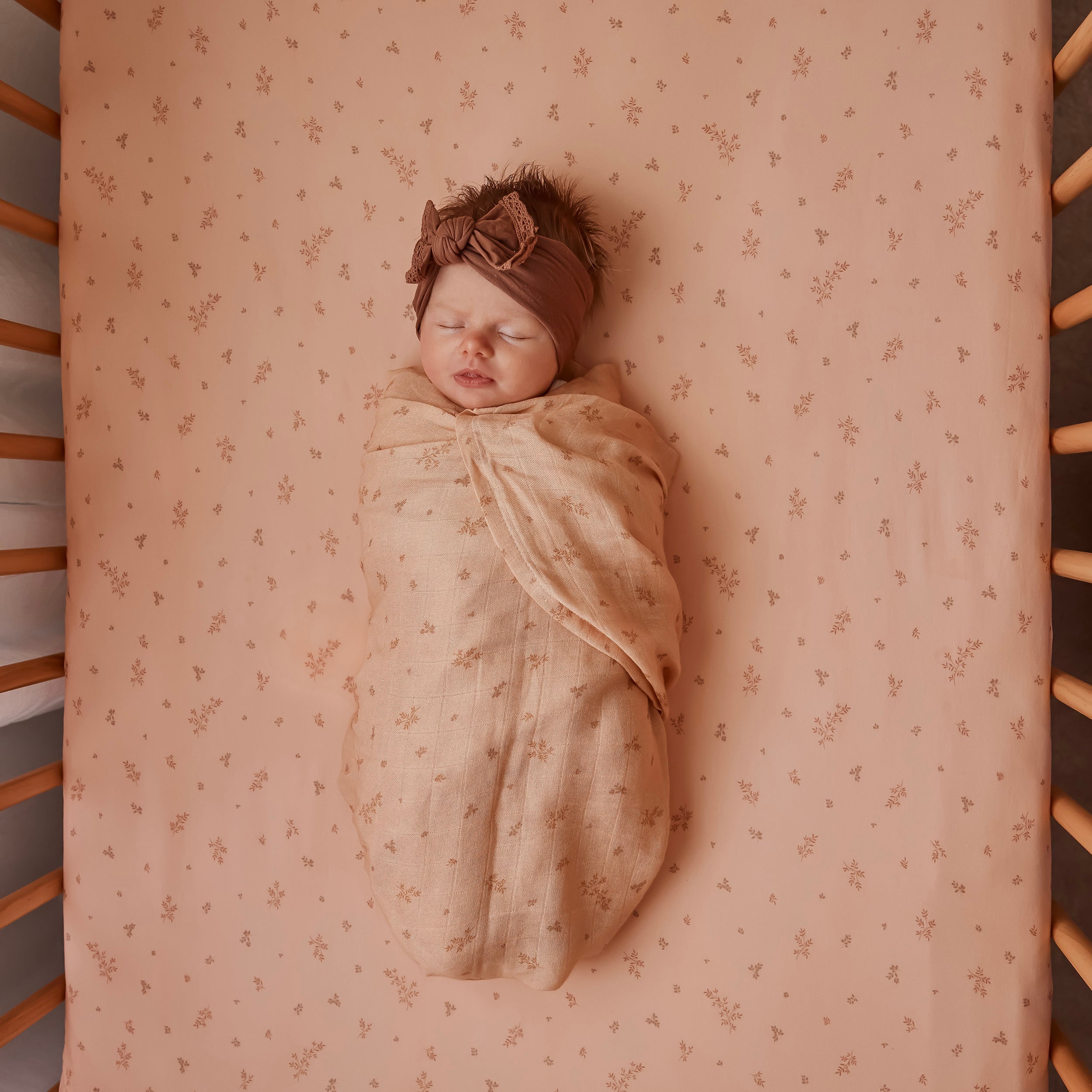 Wild Ruscus Muslin Wrap Swaddle