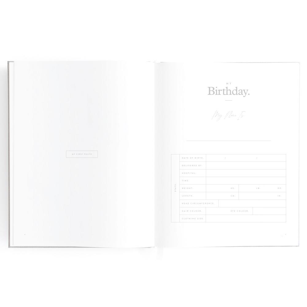 Baby Book Grey Boxed