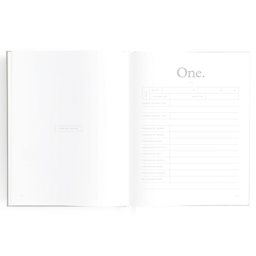 Baby Book Grey Boxed