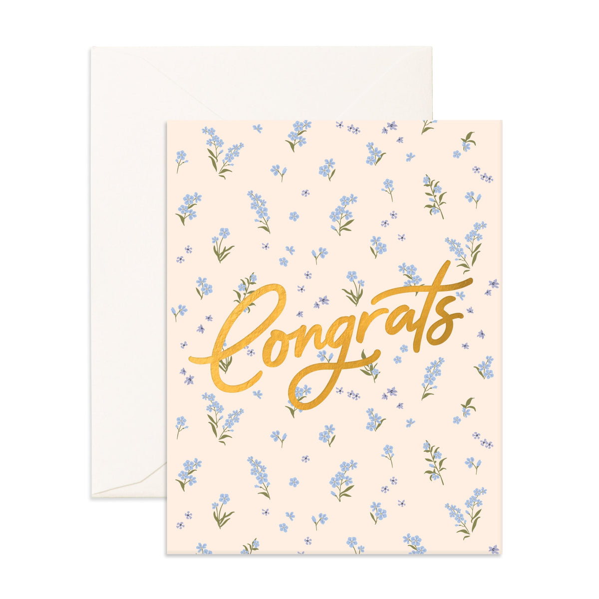 Congrats Forget-Me-Not Greeting Card– Fox & Fallow