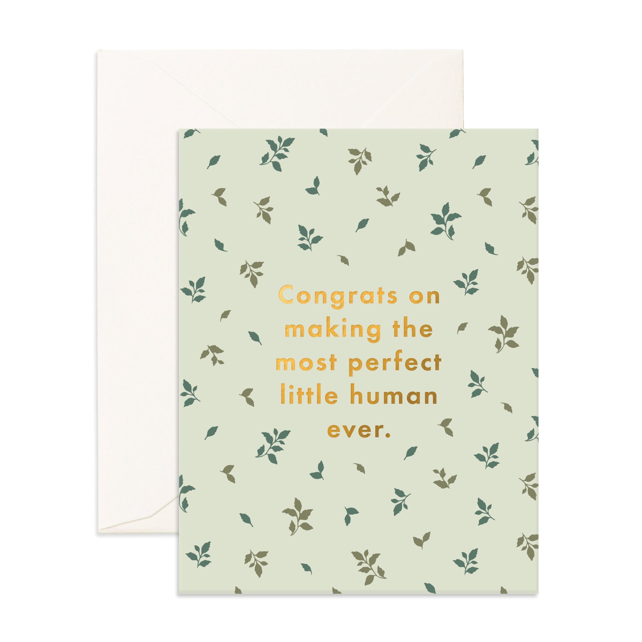 Perfect Human Broderie Greeting Card– Fox & Fallow