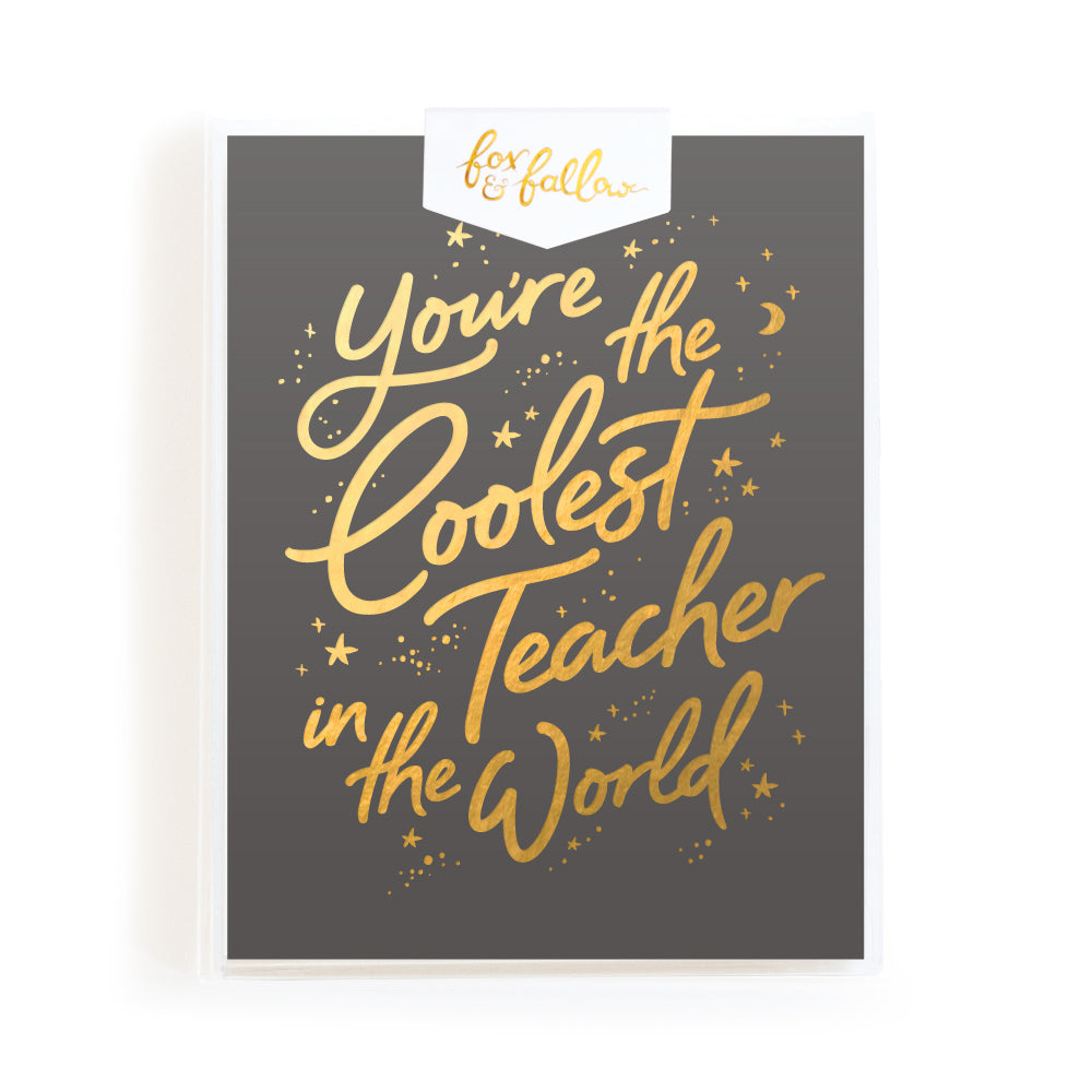 Coolest Teacher Bohemia Greeting Card Boxed Set– Fox & Fallow