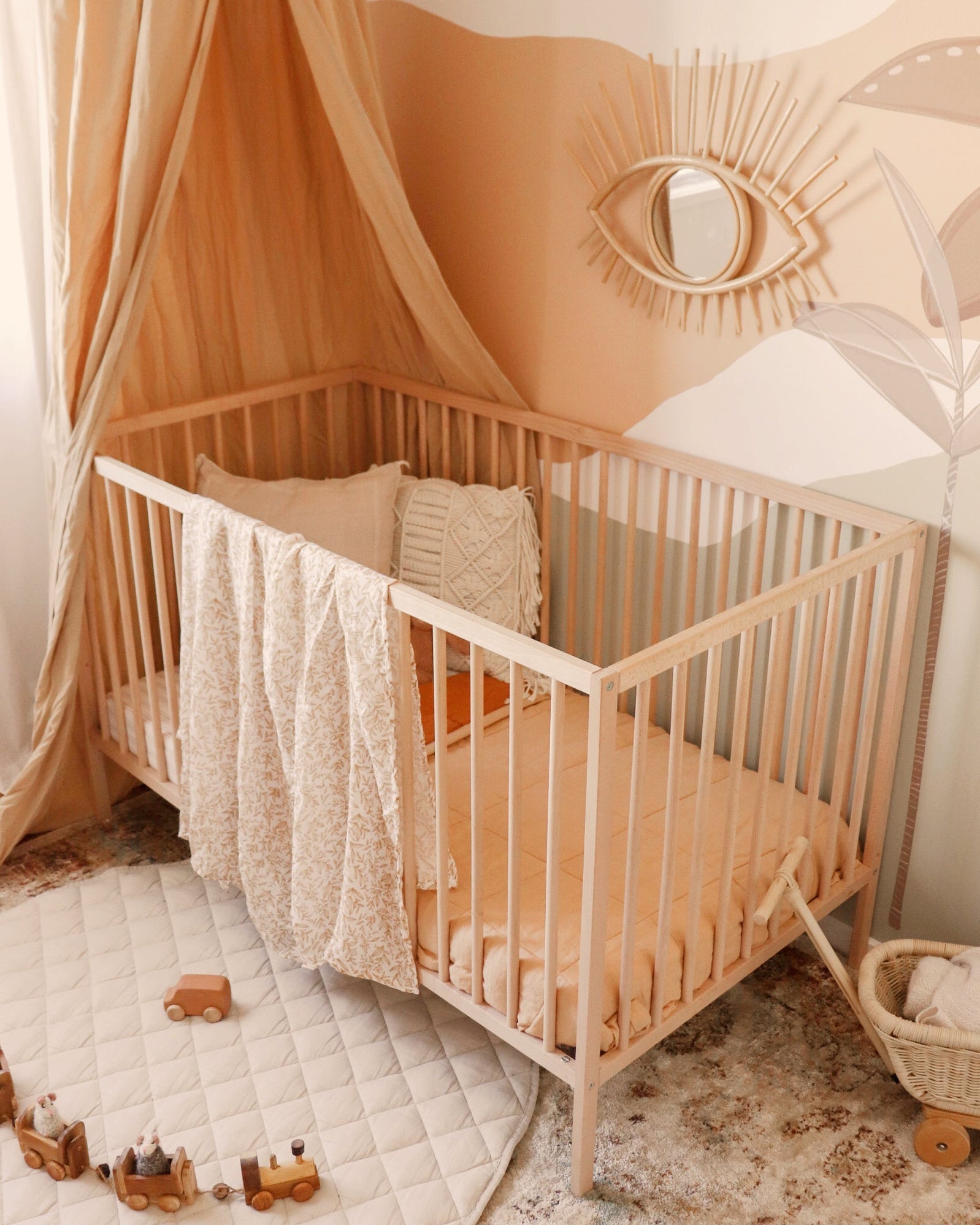 Organic Muslin Wrap Swaddle - Golden Vines