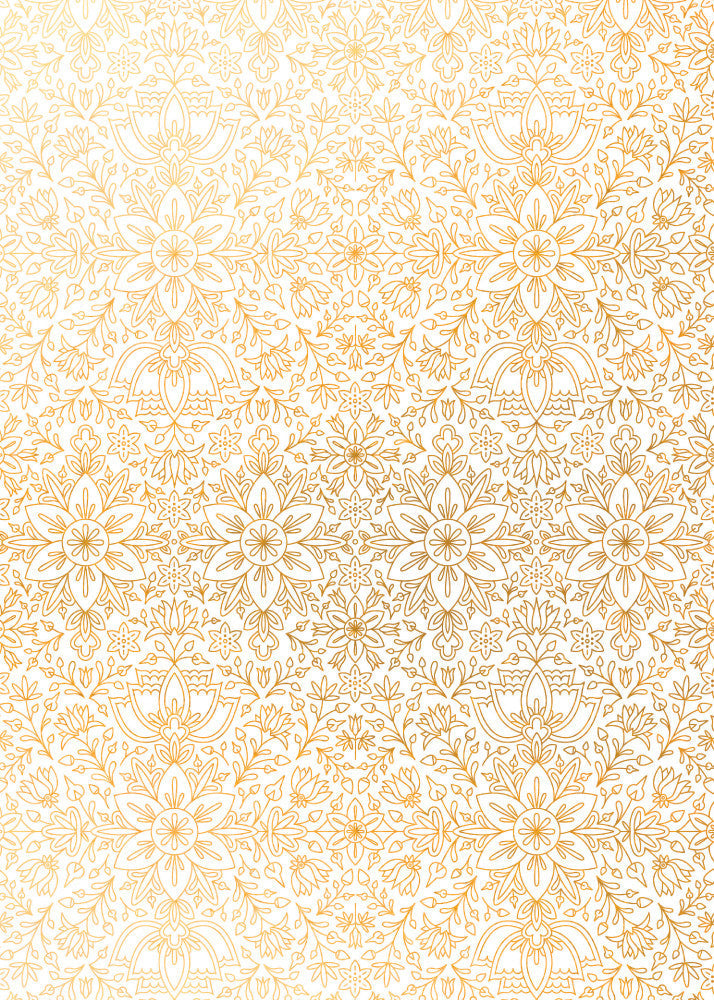 Prussian Snow Gift Wrap Flat Sheet - 12 Sheet Pack