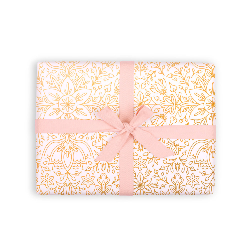 Prussian Snow Gift Wrap Flat Sheet - 12 Sheet Pack