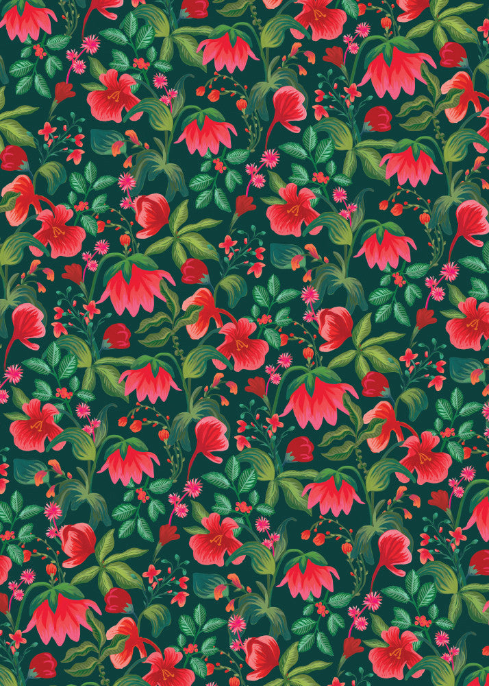 Poison Ivy Gift Wrap Flat Sheet - 12 Sheet Pack