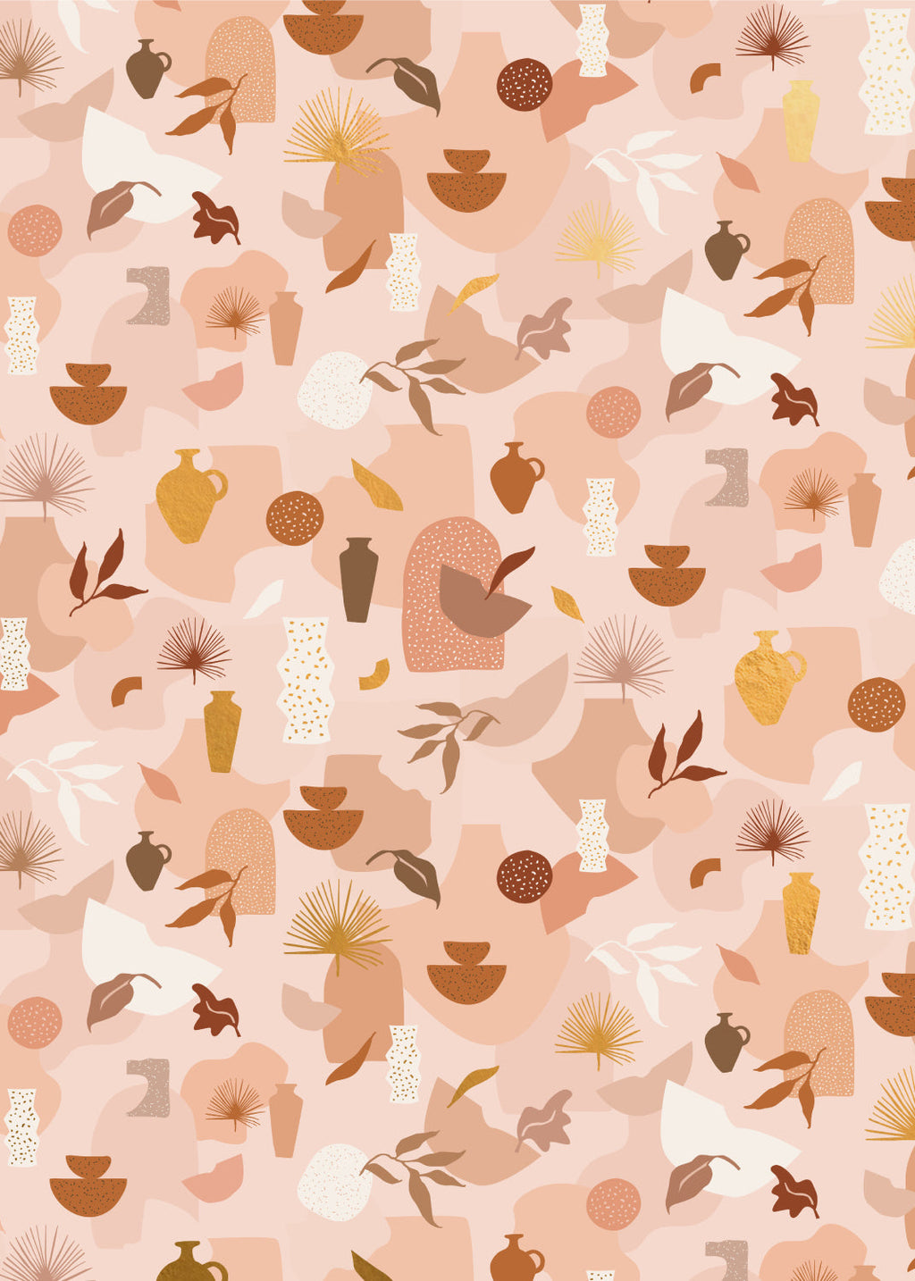 Greek Urns Gift Wrap Flat Sheet - 12 Sheet Pack