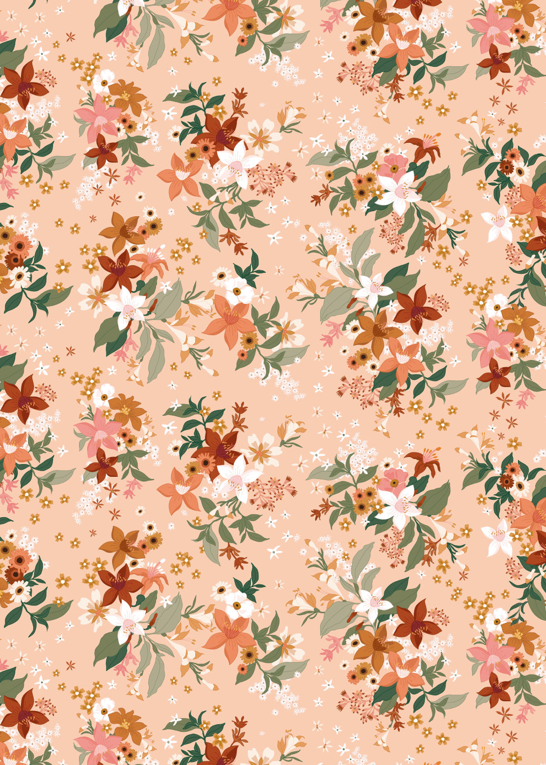 Bohemia Cream Gift Wrap Flat Sheet - 12 Sheet Pack