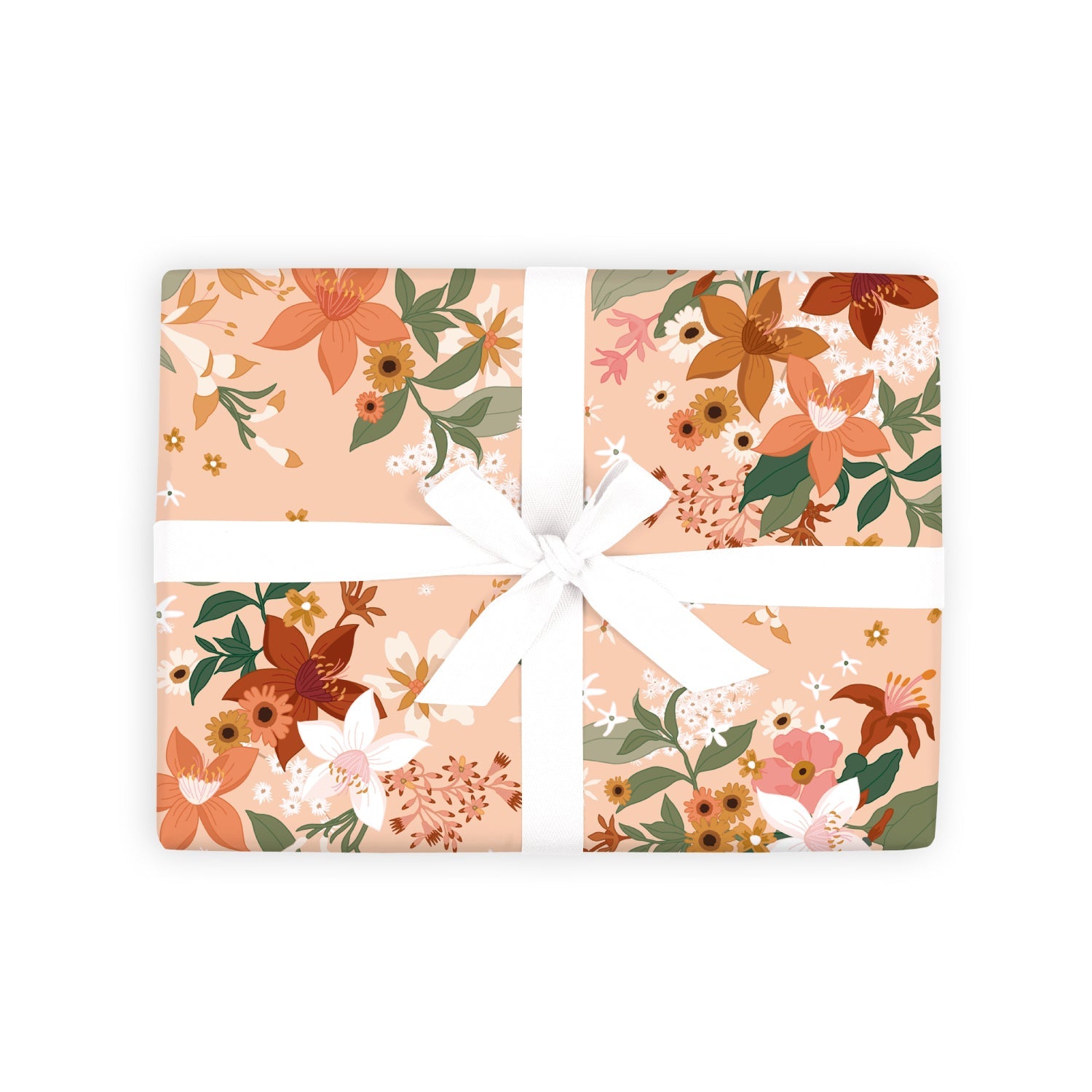 Bohemia Cream Gift Wrap Flat Sheet - 12 Sheet Pack